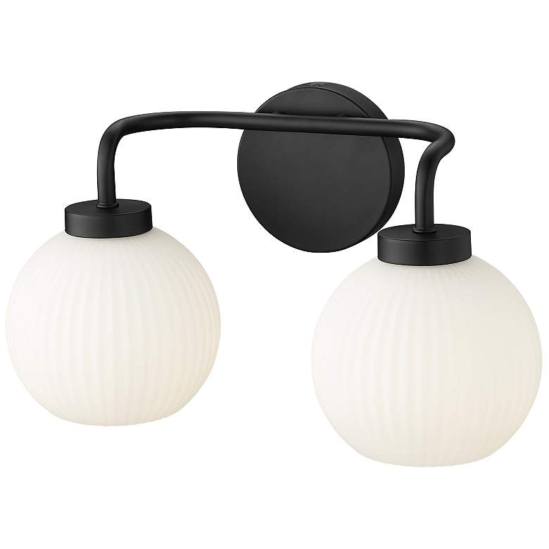 Image 5 Millennium Lighting Oprah 2-Light Vanity Light in Matte Black more views