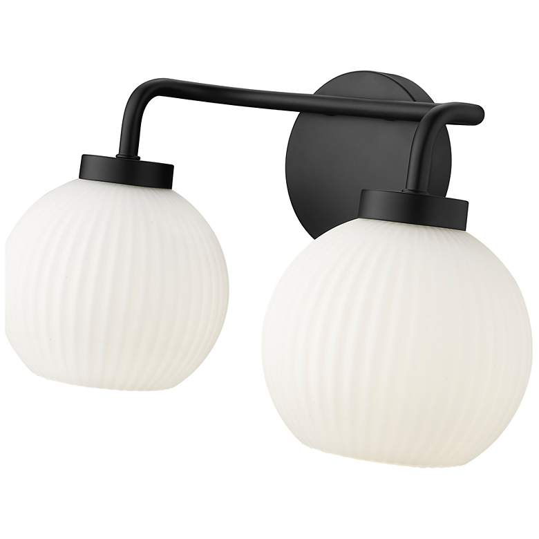 Image 6 Millennium Lighting Oprah 2-Light Vanity Light in Matte Black more views
