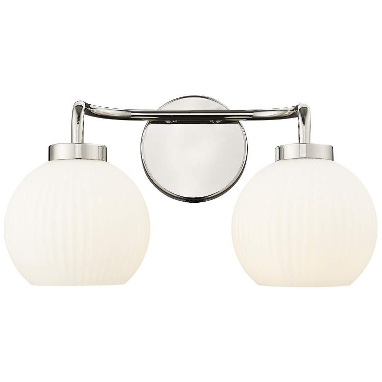 Image 2 Millennium Lighting Oprah 2-Light Vanity Light in Polished Nickel