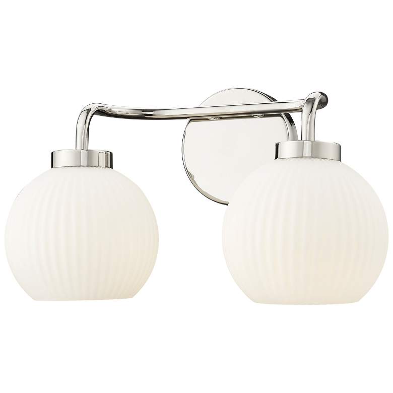 Image 3 Millennium Lighting Oprah 2-Light Vanity Light in Polished Nickel more views