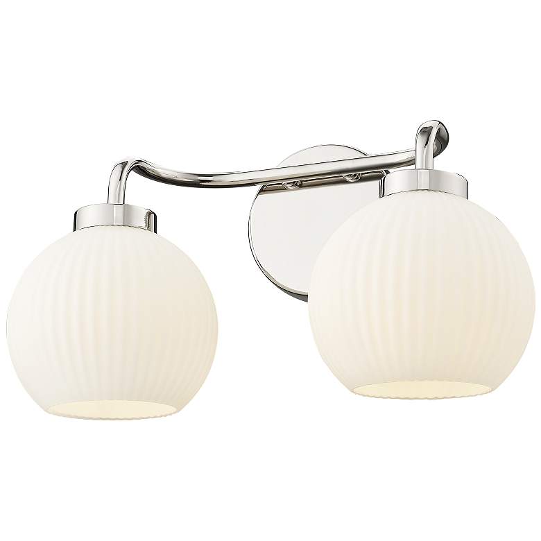 Image 4 Millennium Lighting Oprah 2-Light Vanity Light in Polished Nickel more views