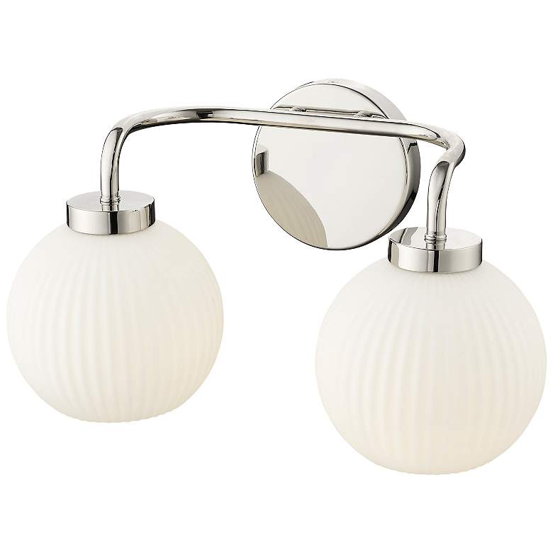 Image 5 Millennium Lighting Oprah 2-Light Vanity Light in Polished Nickel more views