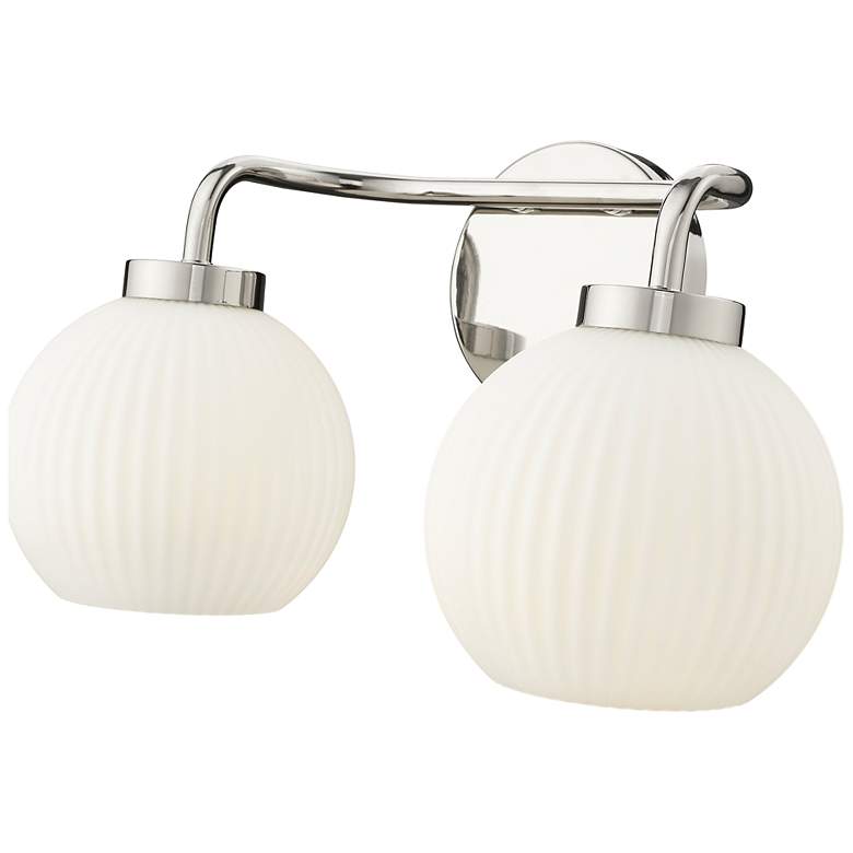 Image 6 Millennium Lighting Oprah 2-Light Vanity Light in Polished Nickel more views