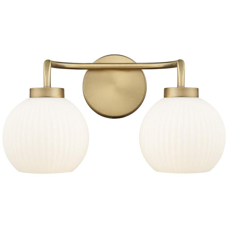 Image 1 Millennium Lighting Oprah 2-Light Vanity Light in Vintage Brass