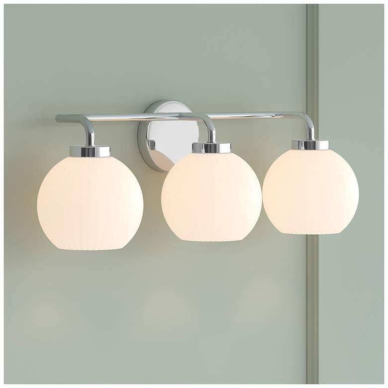 Image 1 Millennium Lighting Oprah 3-Light Vanity Light in Polished Nickel