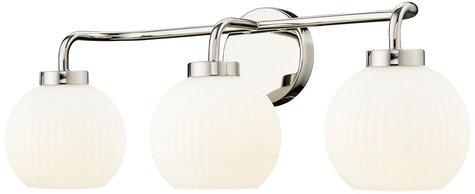 Image 3 Millennium Lighting Oprah 3-Light Vanity Light in Polished Nickel more views