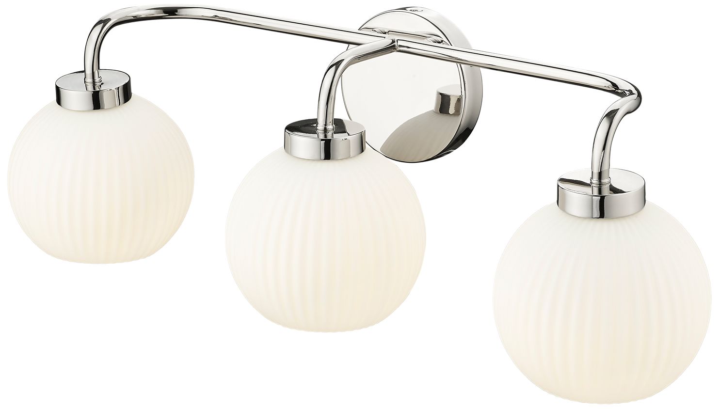 Image 5 Millennium Lighting Oprah 3-Light Vanity Light in Polished Nickel more views