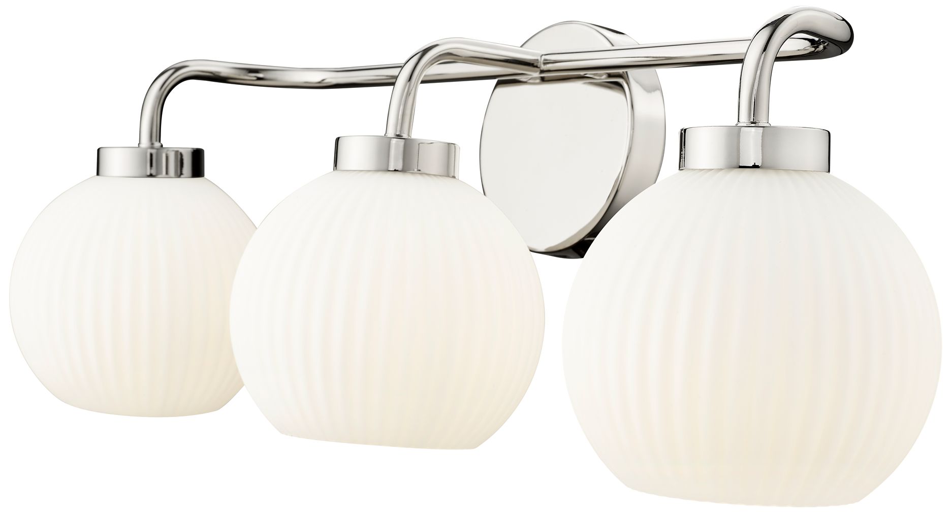 Image 6 Millennium Lighting Oprah 3-Light Vanity Light in Polished Nickel more views