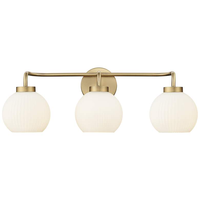 Image 1 Millennium Lighting Oprah 3-Light Vanity Light in Vintage Brass