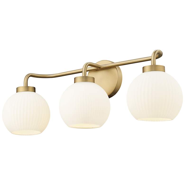 Image 4 Millennium Lighting Oprah 3-Light Vanity Light in Vintage Brass more views