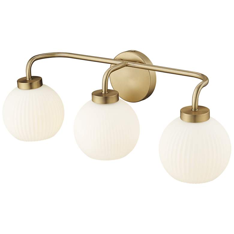 Image 5 Millennium Lighting Oprah 3-Light Vanity Light in Vintage Brass more views
