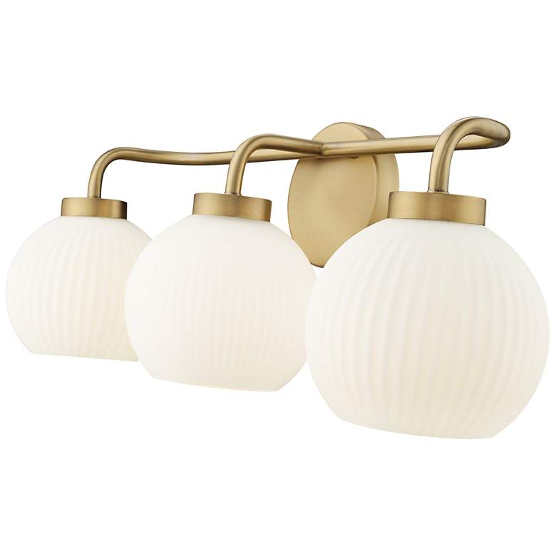 Image 6 Millennium Lighting Oprah 3-Light Vanity Light in Vintage Brass more views