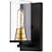 Millennium Lighting Pasadena 1 Light Sconce Fixture in Black/Bronze