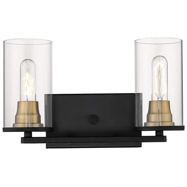 Image 1 Millennium Lighting Pasadena 2-Light Vanity Light in Black/ Bronze