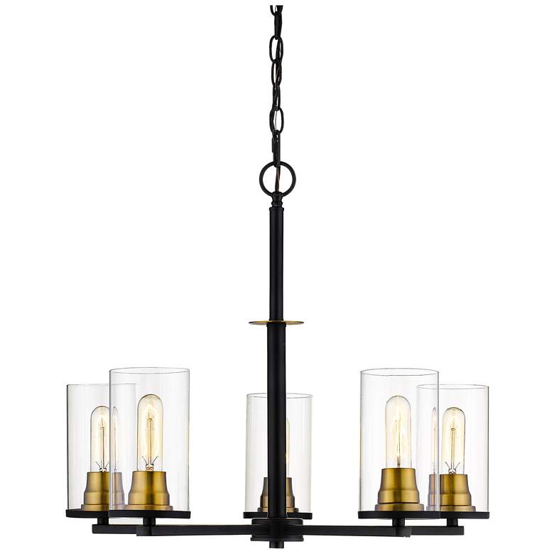 Image 1 Millennium Lighting Pasadena 5-Light Chandelier in Matte Black/Bronze