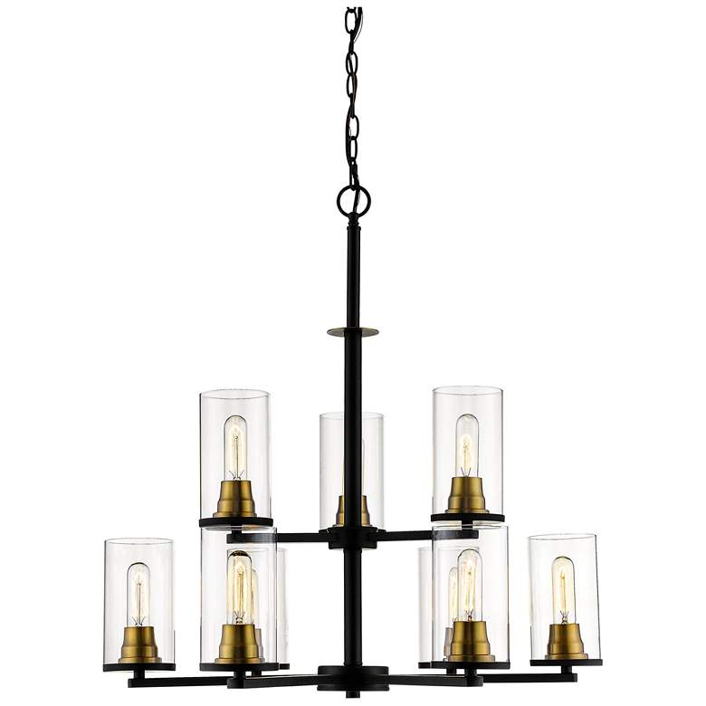 Image 1 Millennium Lighting Pasadena 9-Light Chandelier in Matte Black/Bronze