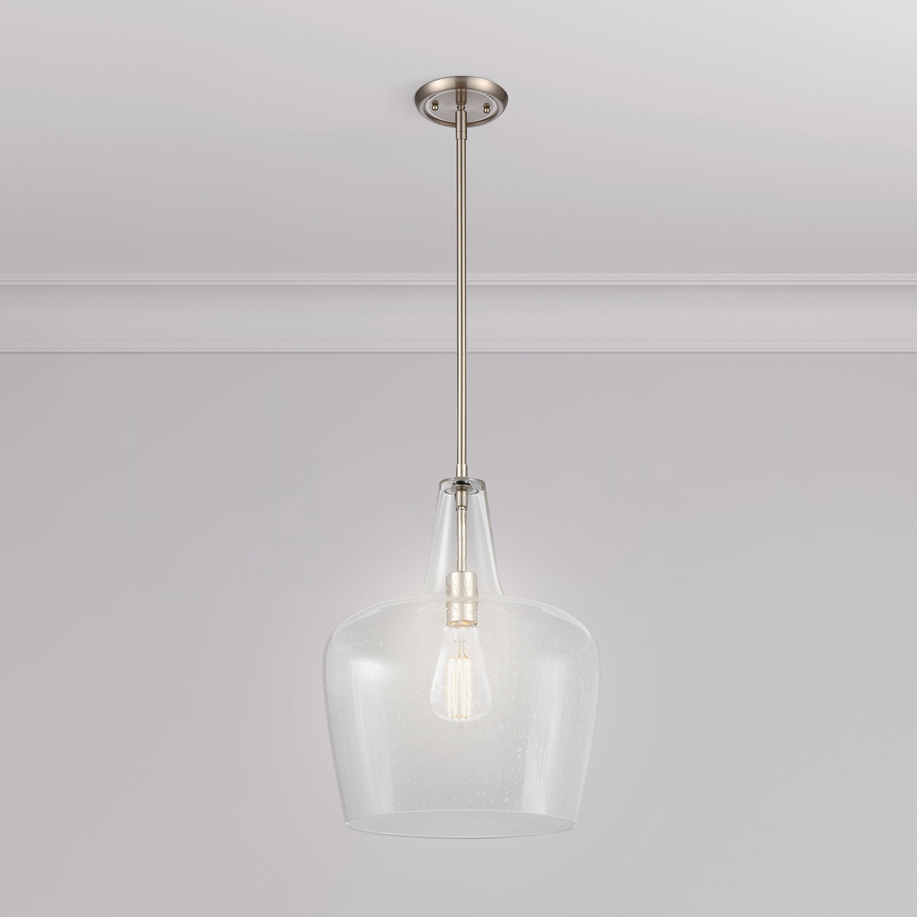 Image 7 Millennium Lighting Puckette 1-Light Pendant in Brushed Nickel more views