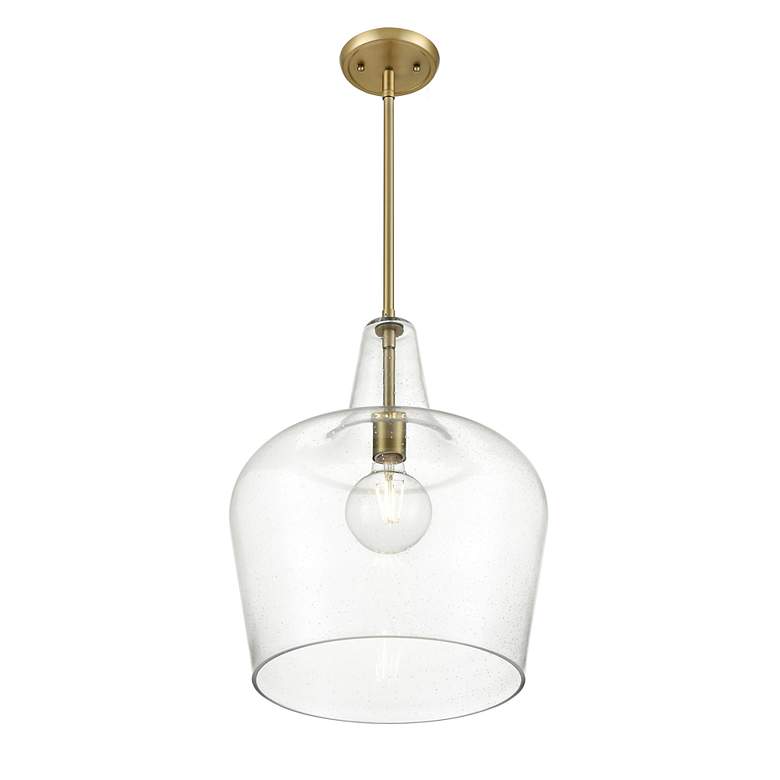 Image 2 Millennium Lighting Puckette 1-Light Pendant in Vintage Brass more views