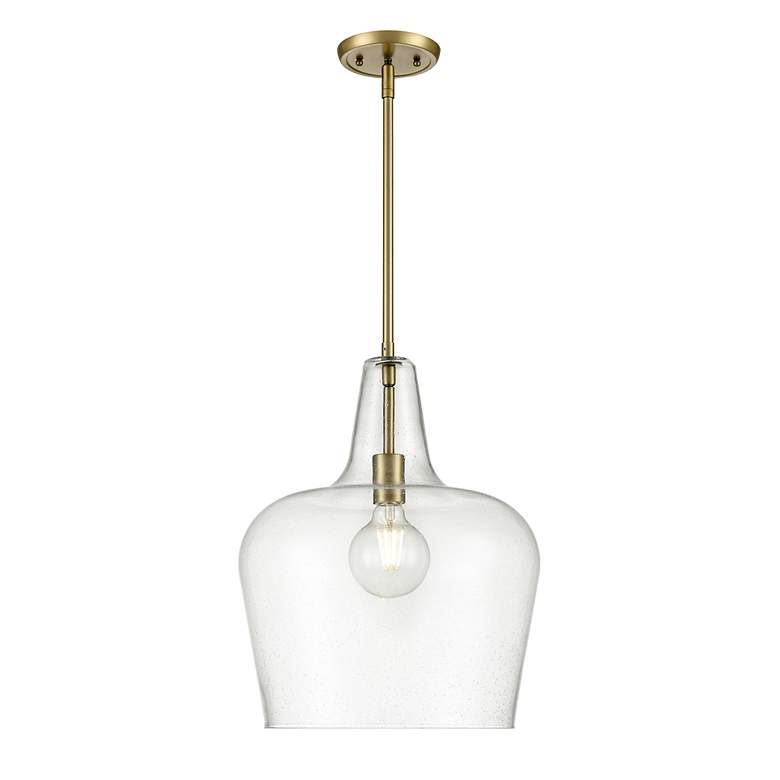 Image 3 Millennium Lighting Puckette 1-Light Pendant in Vintage Brass more views