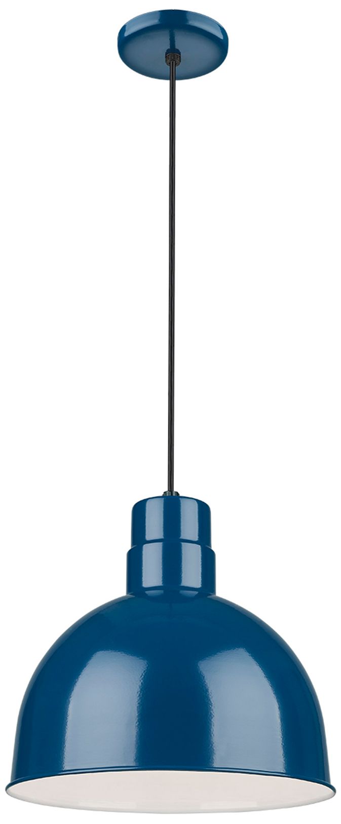 Image 2 Millennium Lighting R Series 1 Light 12" Cord Hung Bowl Shade Navy Blu more views