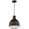 Millennium Lighting R Series 1 Light 12" Cord Hung Deep Shade Black