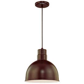 Image1 of Millennium Lighting R Series 1 Light 12" Cord Hung Deep Shade Bronze
