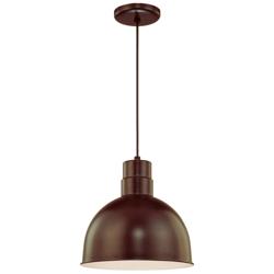 Millennium Lighting R Series 1 Light 12" Cord Hung Deep Shade Bronze
