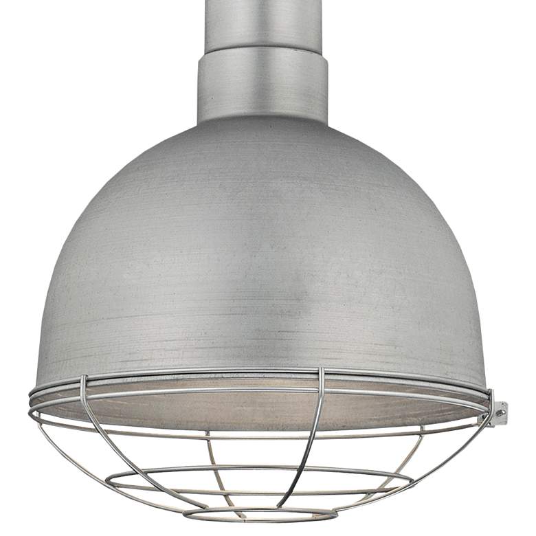 Image 2 Millennium Lighting R Series 1 Light 12" Cord Hung Deep Shade Galvaniz more views