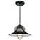 Millennium Lighting R Series 1 Light 14" Cord Hung Railroad Shade Black