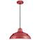 Millennium Lighting R Series 1 Light 14" Cord Hung Warehouse Red