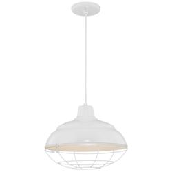 Millennium Lighting R Series 1 Light 14" Cord Hung Warehouse Shade White