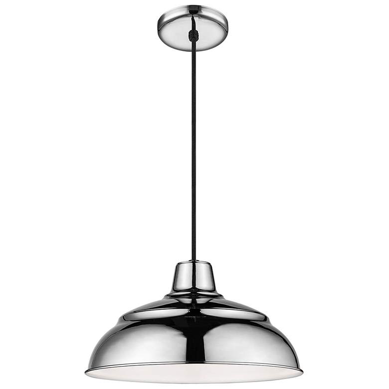 Image 1 Millennium Lighting R Series 1 Light 14" Cord Hung Polished Nickel