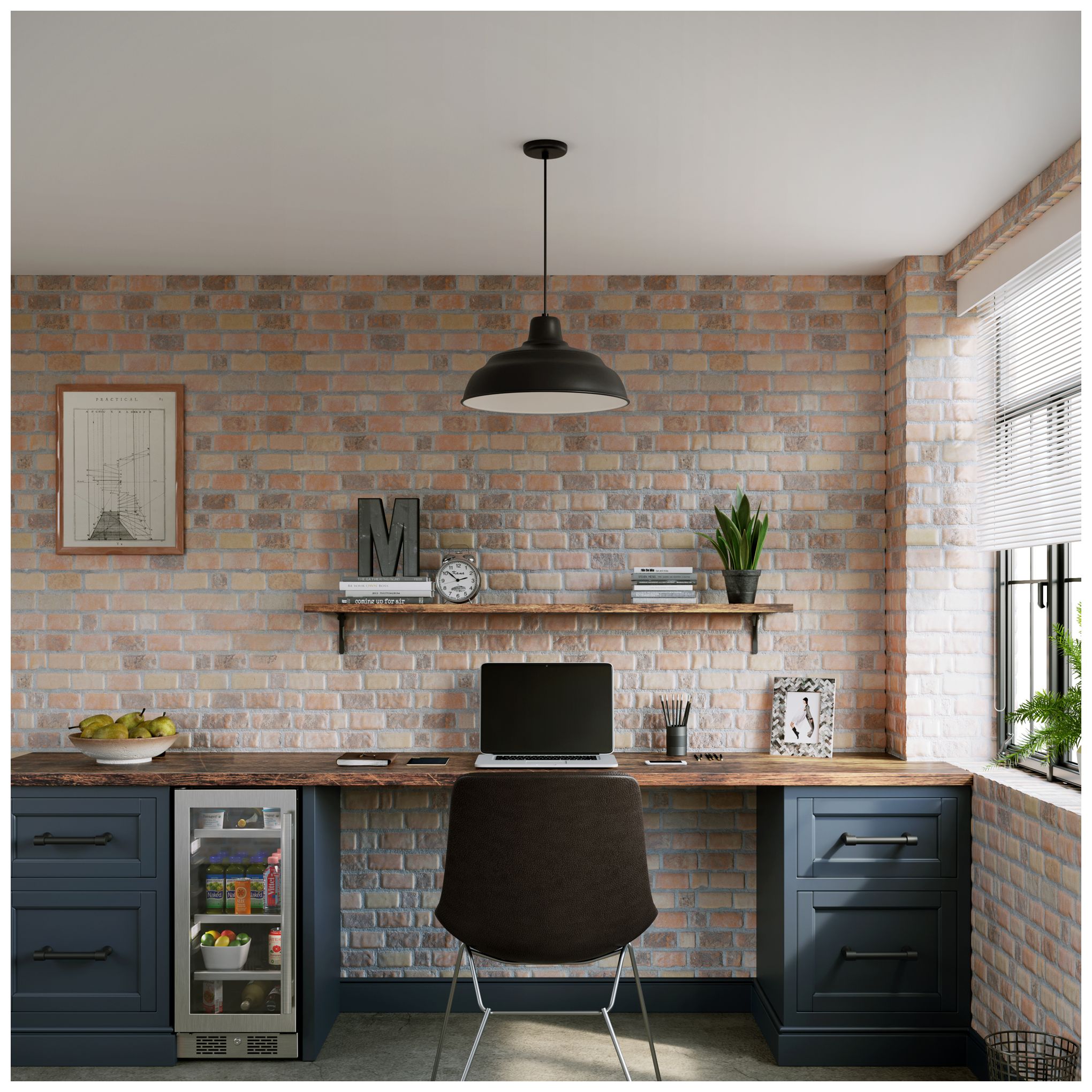 Image 3 Millennium Lighting R Series 1 Light 17" Cord Hung Warehouse Shade Bla more views