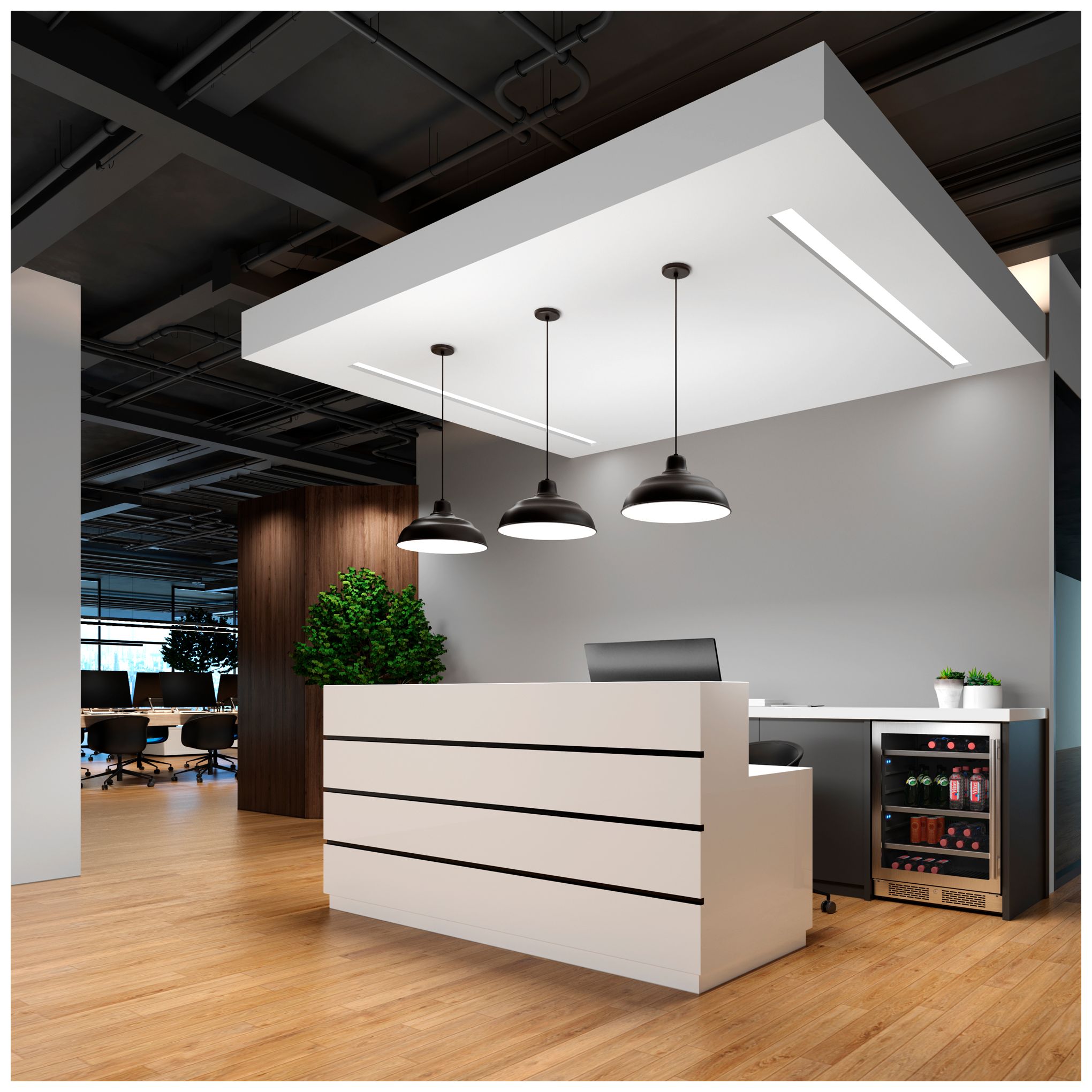 Image 4 Millennium Lighting R Series 1 Light 17" Cord Hung Warehouse Shade Bla more views