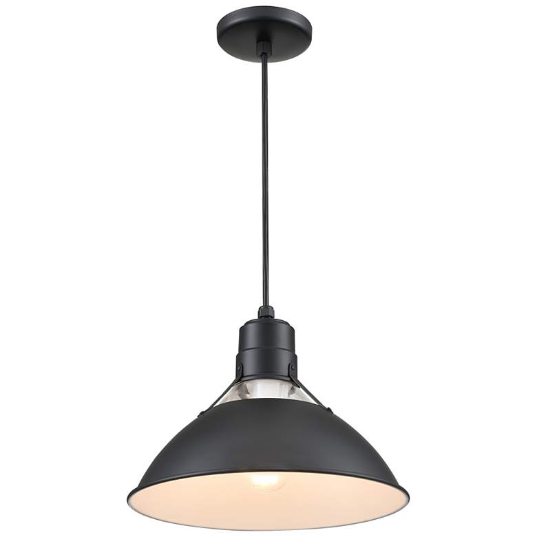 Image 4 Millennium Lighting R-Series 1-Light Cord Hung Glass Cone in Satin Black more views