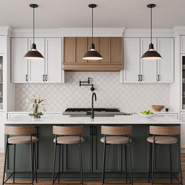 Image 7 Millennium Lighting R-Series 1-Light Cord Hung Glass Cone in Satin Black more views