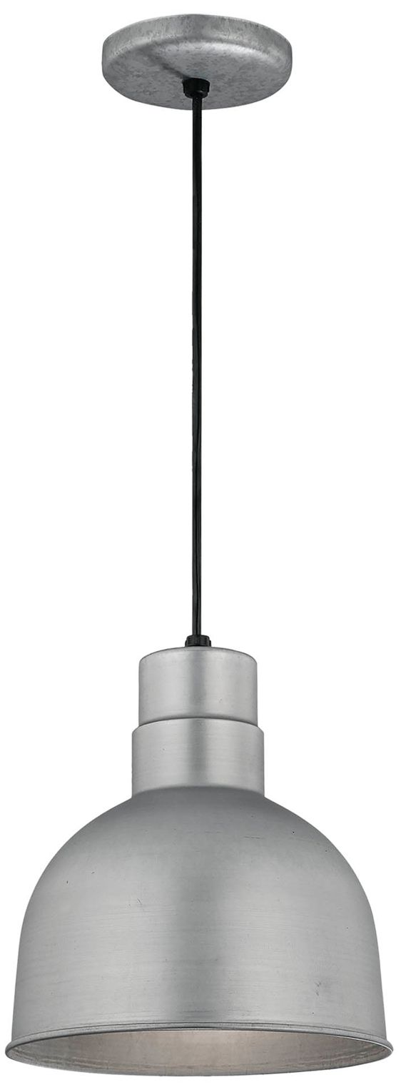 Image 2 Millennium Lighting R Series 1-Light Cord Hung Pendant in Galvanized more views