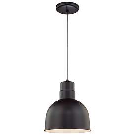 Image1 of Millennium Lighting R Series 1-Light Cord Hung Pendant in Satin Black