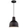 Millennium Lighting R Series 1-Light Cord Hung Pendant in Satin Black