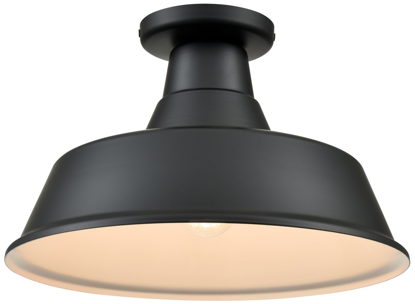 Image 4 Millennium Lighting R Series 1-Light Indoor Semi-Flush in Satin Black more views