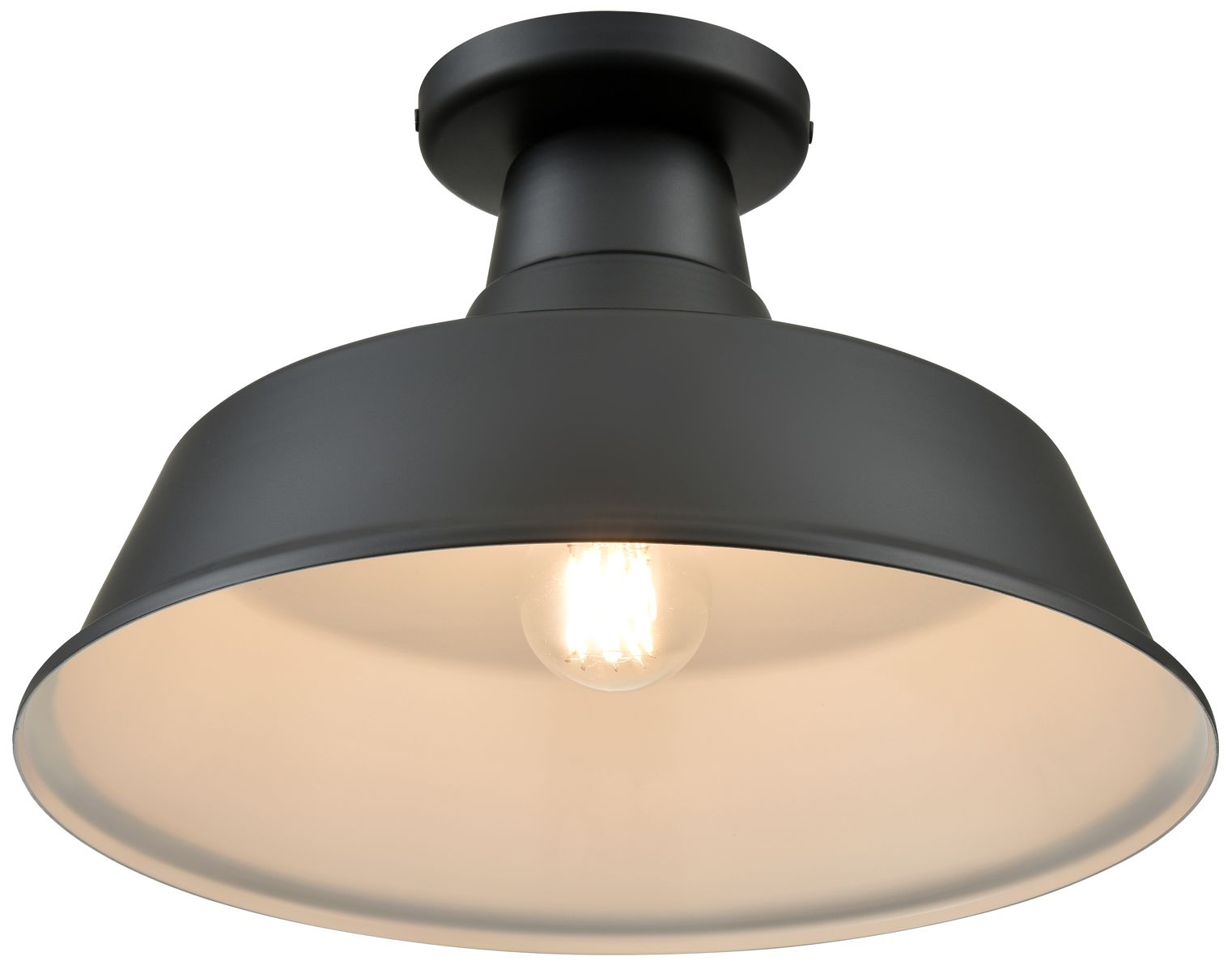 Image 5 Millennium Lighting R Series 1-Light Indoor Semi-Flush in Satin Black more views
