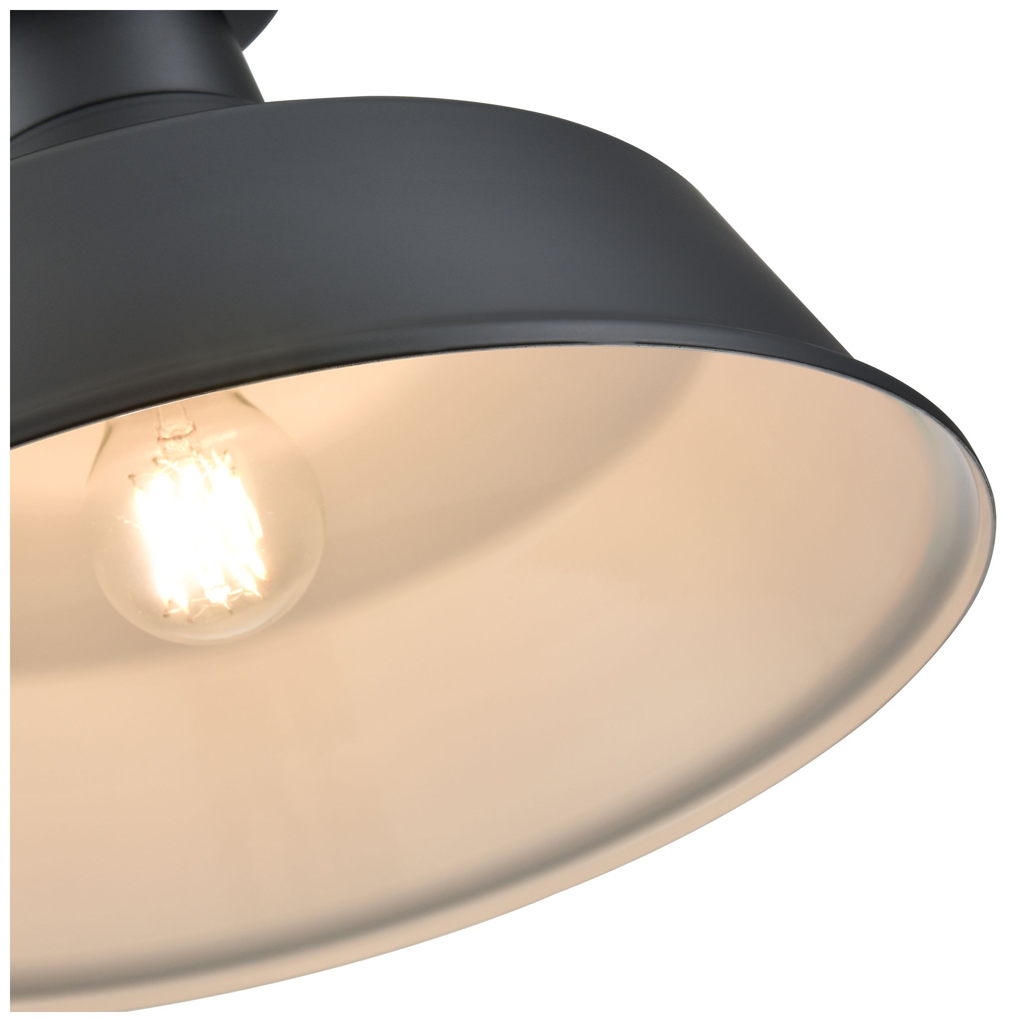 Image 6 Millennium Lighting R Series 1-Light Indoor Semi-Flush in Satin Black more views