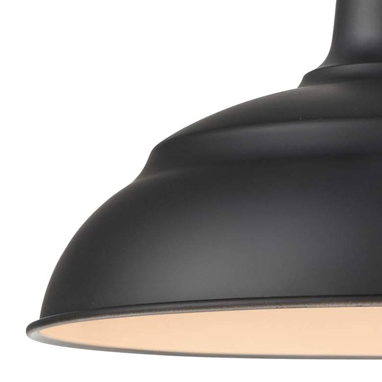 Image 2 Millennium Lighting R Series 1 Light LED 17" Cord Hung Warehouse Shade BLK more views