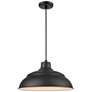 4_Millennium Lighting R Series 1 Light LED 17" Cord Hung Warehouse Shade BLK more views