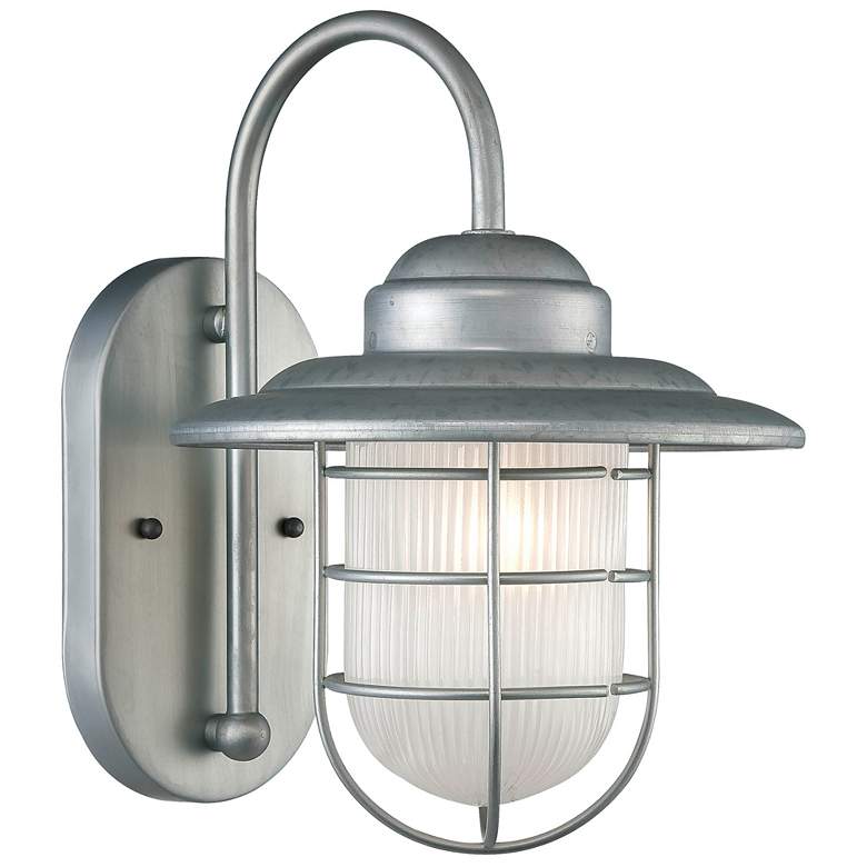 Image 1 Millennium Lighting R Series 1-Light Outdoor Wall Sconce in Galvanized