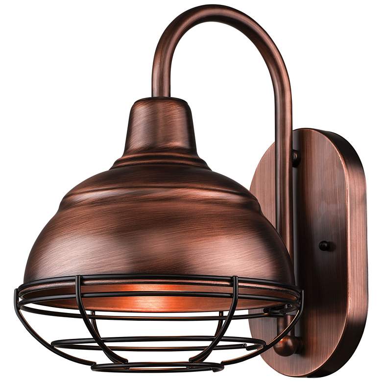 Image 1 Millennium Lighting R Series 1-Light Outdoor Wall Sconce in Natural Copper