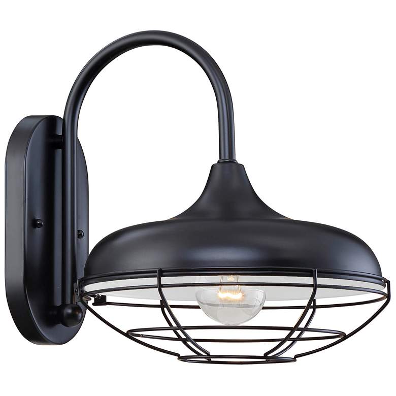 Image 1 Millennium Lighting R Series 1-Light Outdoor Wall Sconce in Satin Black