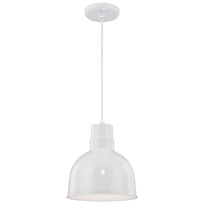 Image 1 Millennium Lighting R-Series 10" Wide Modern White Dome Mini-Pendant