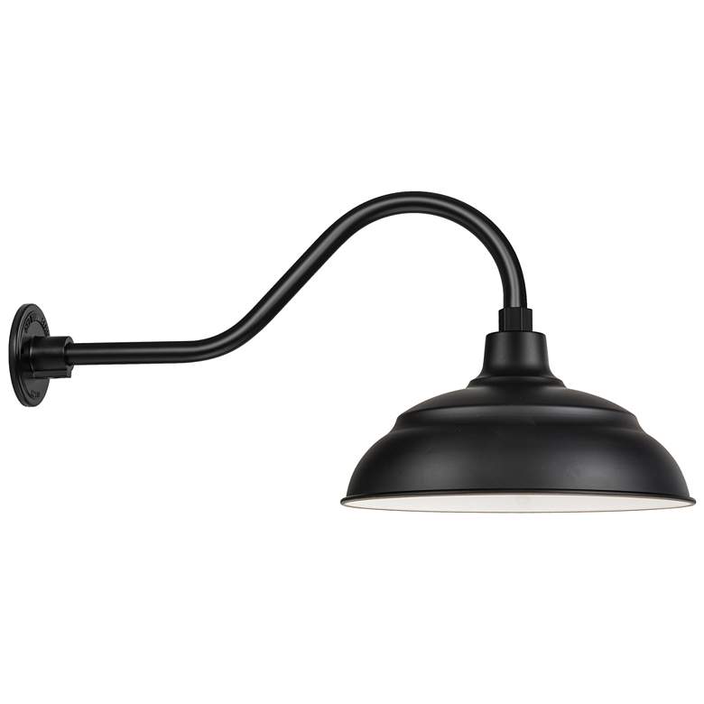 Image 1 Millennium Lighting R Series 14 1/2" High Black Outdoor Wall Light