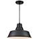 Millennium Lighting R-Series 14" Wide Satin Black Industrial Pendant
